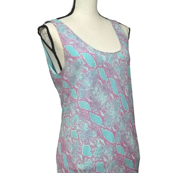 DVF Diane von Furstenberg Talia Tank Midi Dress In Sea Python Crest print, Sz. 6 - Picture 5 of 13